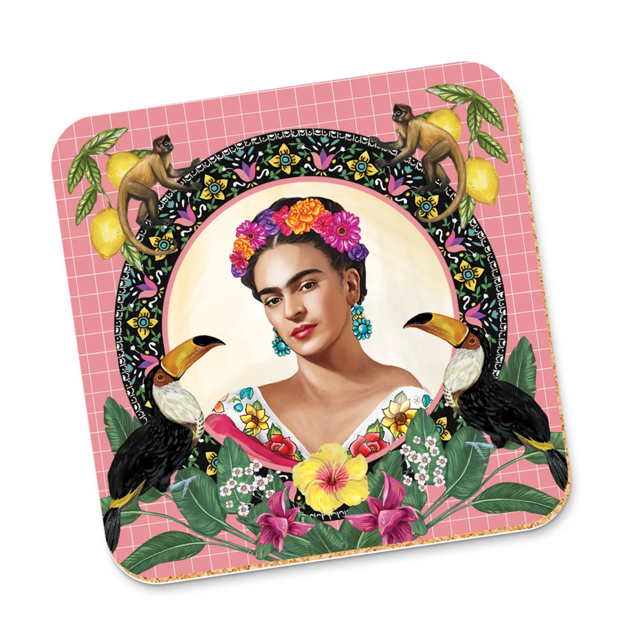 Corky Coaster Mexican Folklore Pink